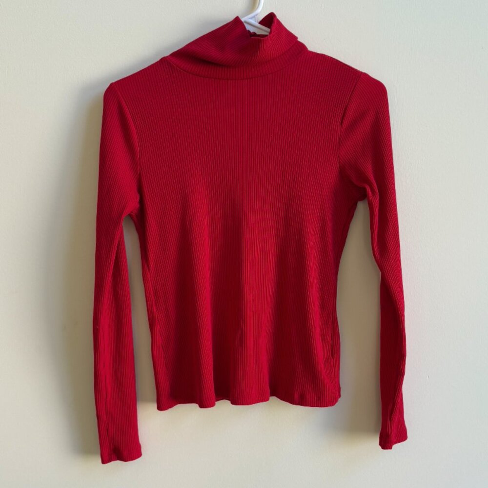 Women's Old Navy Turtleneck Long Sleeve Shirt - Red (Size Small - tags removed)